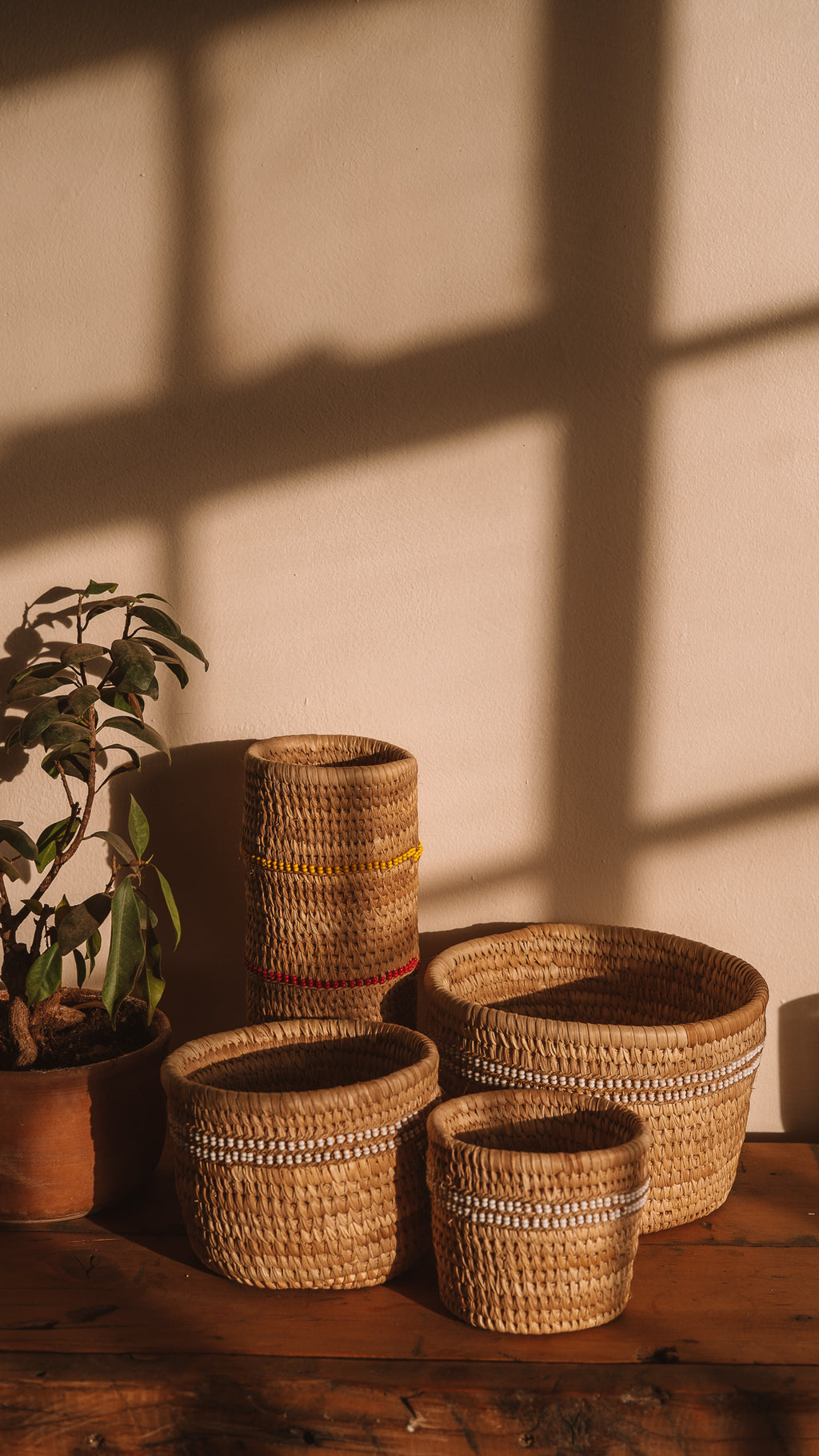 Beaded Baskets set of 3