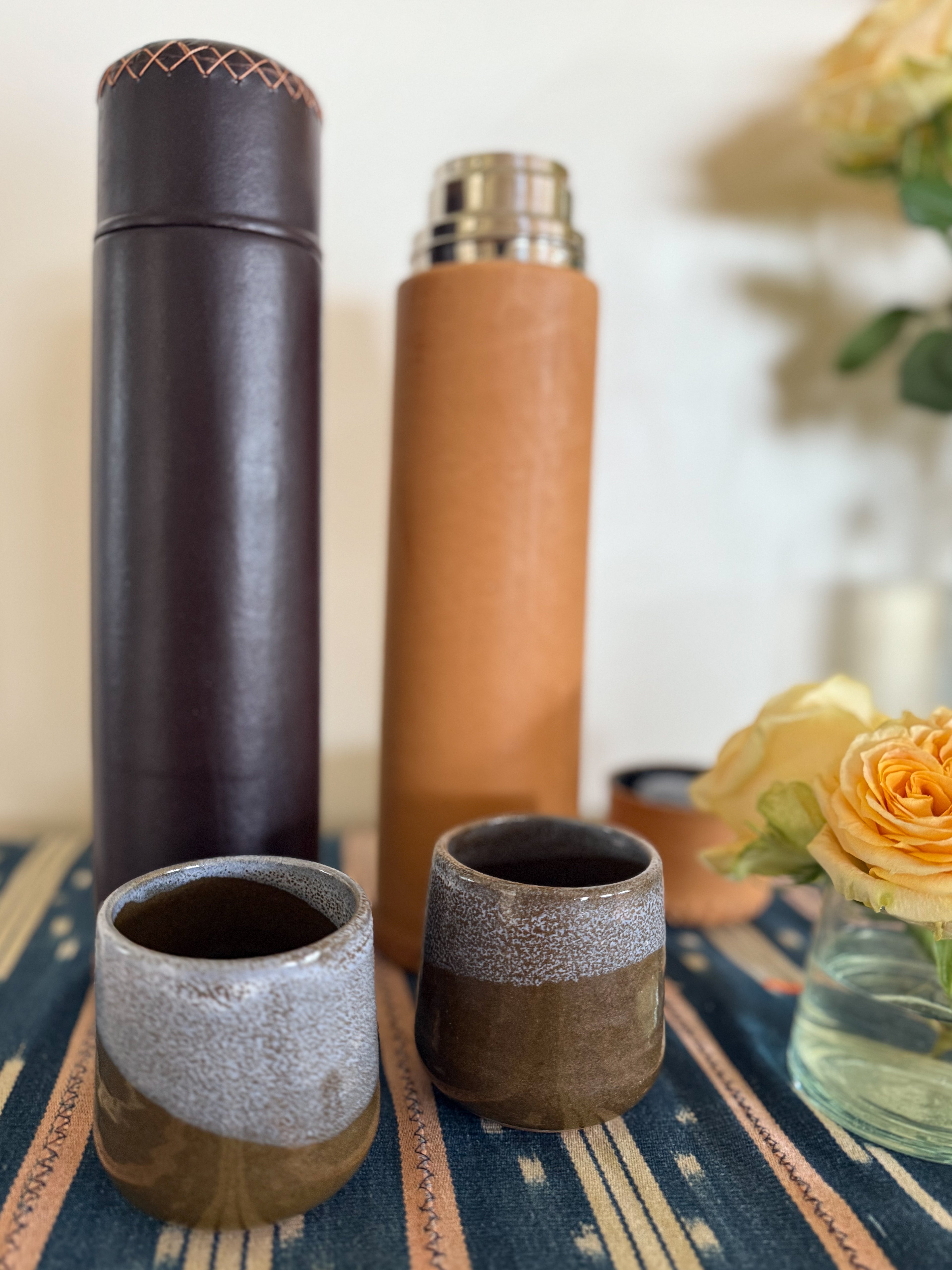 Nomad Leather Thermal Flask - L