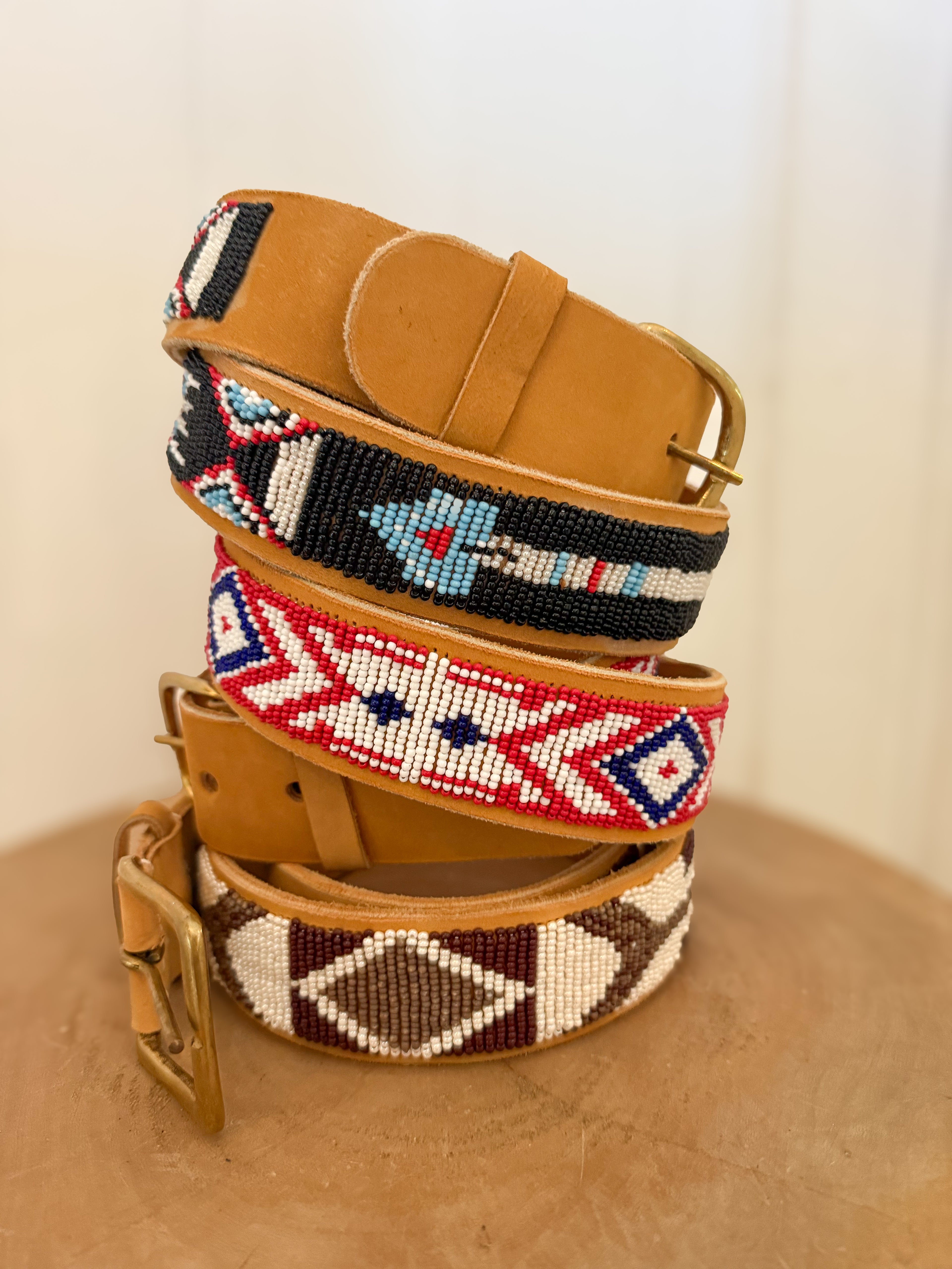 Beaded Pattern Belts