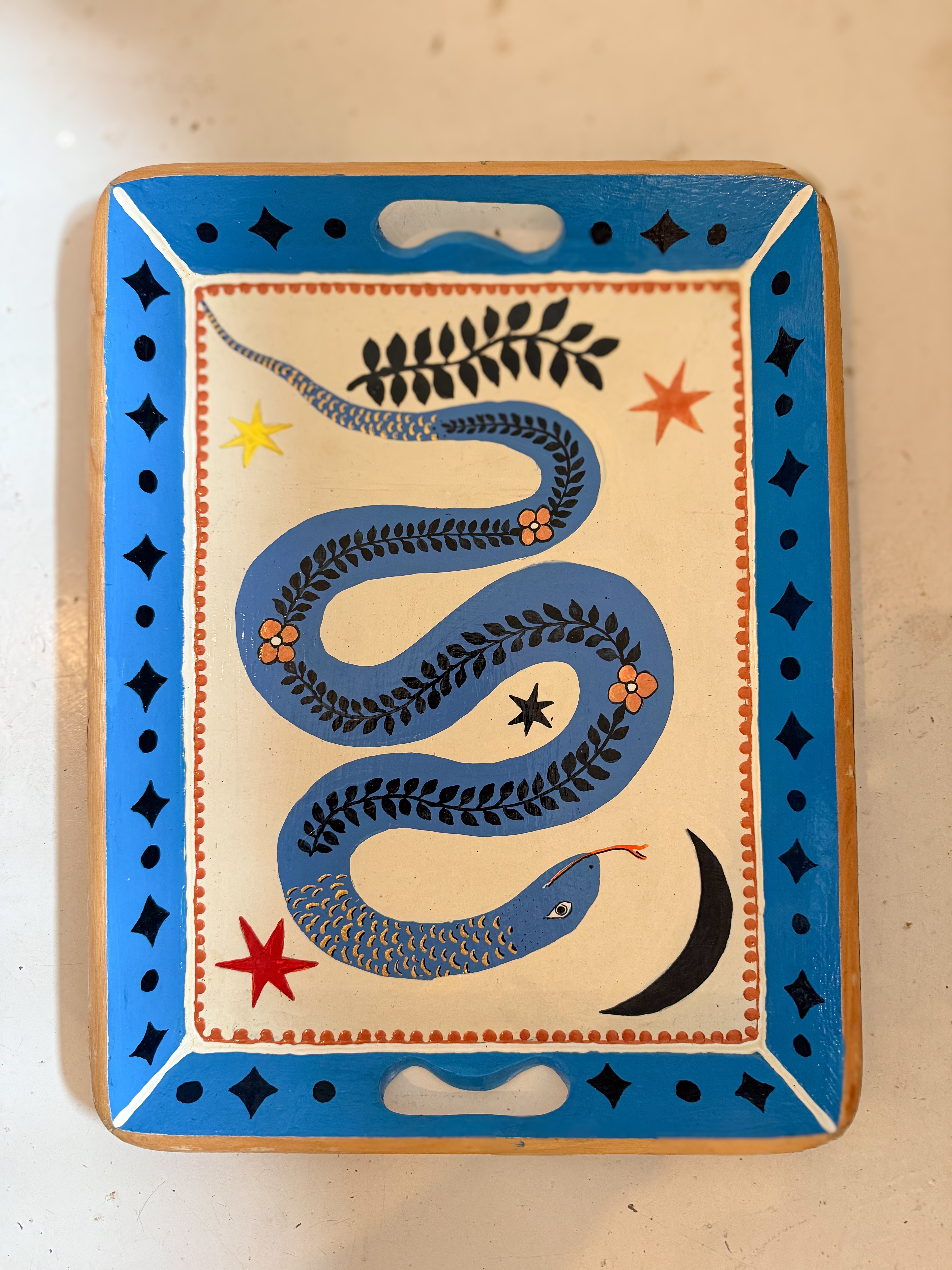Hand painted Snake tray (M)